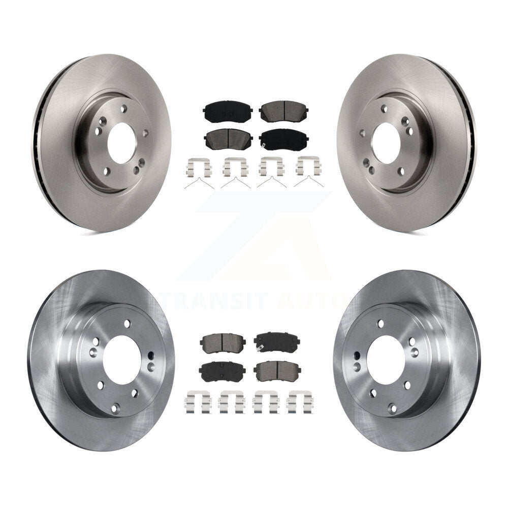 Front Rear Brake Rotor Semi-Metallic Pad Kit For Hyundai Sonata With Manual Parking K8S-103761