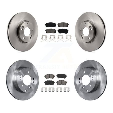 Front Rear Brake Rotor Semi-Metallic Pad Kit For Hyundai Sonata With Manual Parking K8S-103761