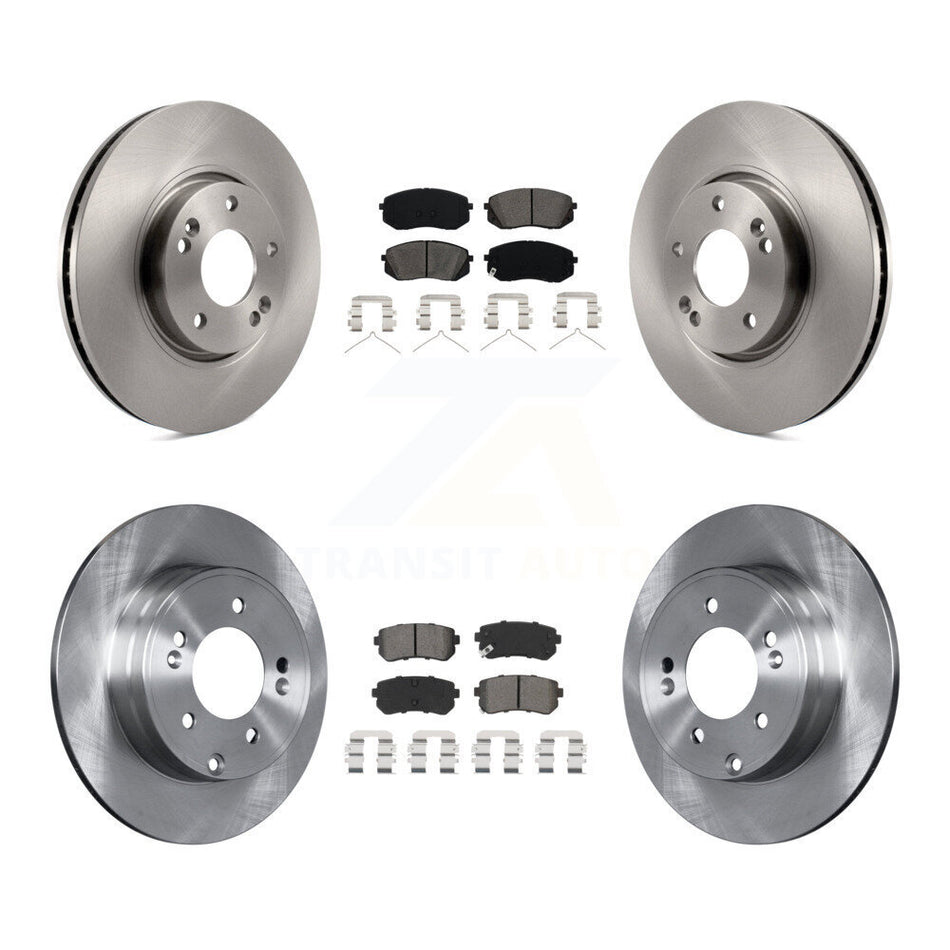 Front Rear Brake Rotor Semi-Metallic Pad Kit For Hyundai Sonata With Manual Parking K8S-103761
