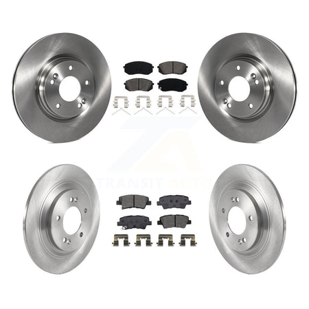 Front Rear Disc Brake Rotor & Semi-Metallic Pad Kit For Hyundai Kona Electric Kia Niro EV K8S-103763