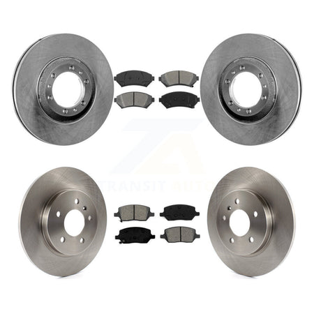 Front Rear Disc Brake Rotor & Semi-Metallic Pad Kit For 2005 Pontiac Montana SV6 with FWD K8S-103765