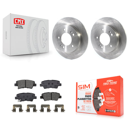 Rear Disc Brake Rotors And Semi-Metallic Pads Kit For Kia Forte Hyundai Veloster Forte5 K8S-103770