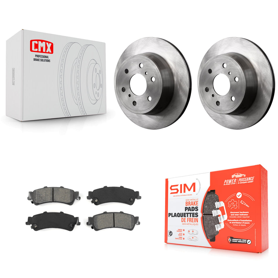Rear Disc Brake Rotors And Semi-Metallic Pads Kit For GMC Sierra 1500 Classic K8S-103774