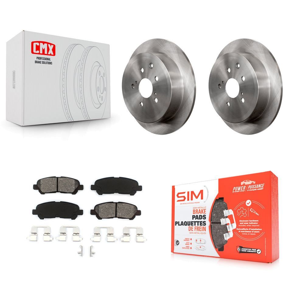 Rear Disc Brake Rotors And Semi-Metallic Pads Kit For Toyota Highlander K8S-103775