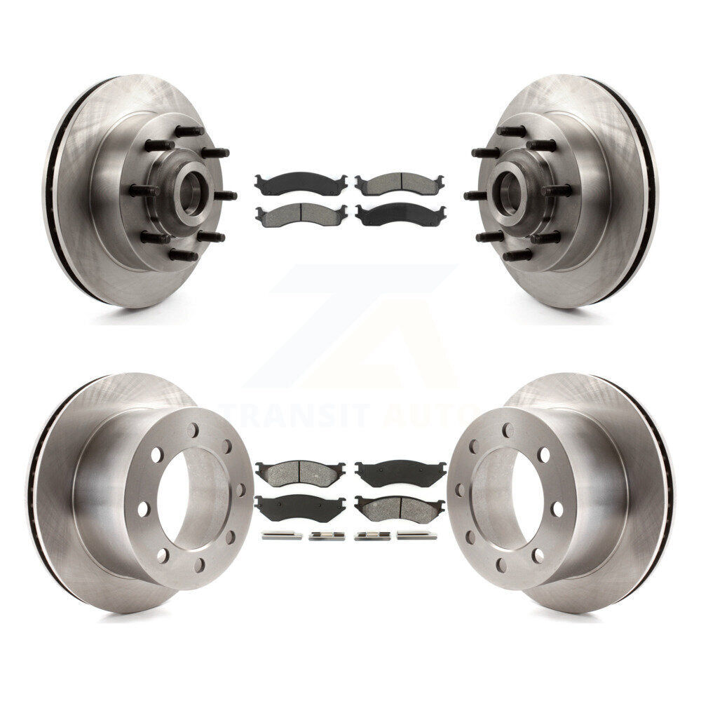 Front Rear Disc Brake Rotors And Semi-Metallic Pads Kit For 2001-2002 Dodge Ram 2500 K8S-103779