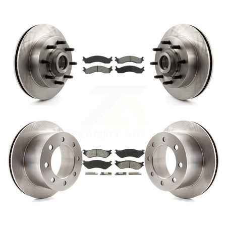 Front Rear Disc Brake Rotors And Semi-Metallic Pads Kit For 2001-2002 Dodge Ram 2500 K8S-103779
