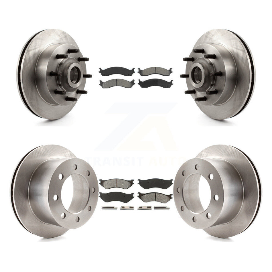 Front Rear Disc Brake Rotors And Semi-Metallic Pads Kit For 2001-2002 Dodge Ram 2500 K8S-103779