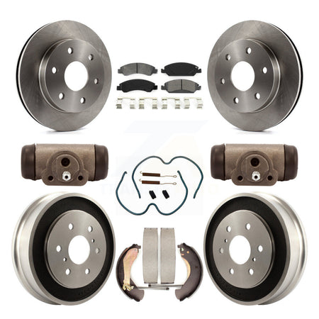 Front Rear Disc Brake Rotors Semi-Metallic Pads And Drum Kit (9Pc) For GMC Sierra 1500 K8S-103780