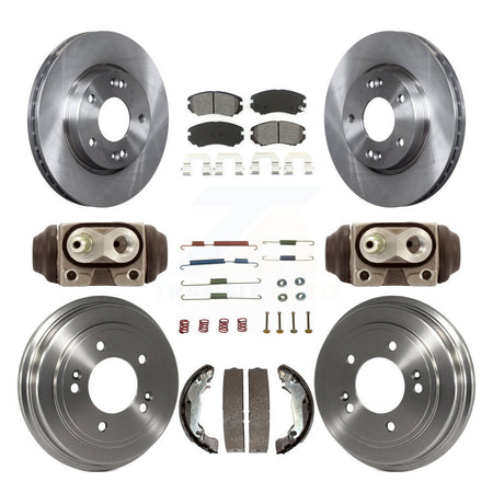 Front Rear Disc Brake Rotors Semi-Metallic Pads And Drum Kit (9Pc) For Hyundai Elantra K8S-103784