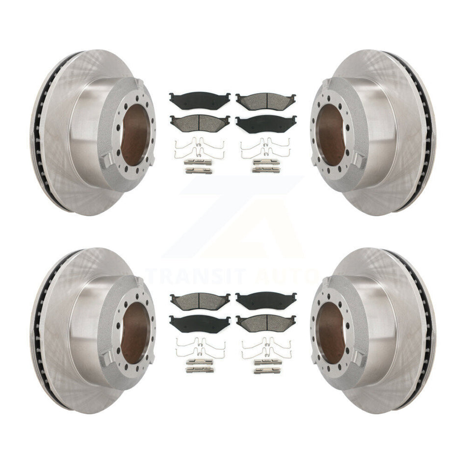 Front Rear Brake Rotor & Semi-Metallic Pad Kit For International TerraStar IC Corporation K8S-103797
