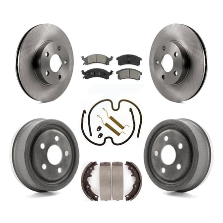 Front Rear Disc Brake Rotors Semi-Metallic Pads And Drum Kit (7Pc) For Pontiac Sunfire K8S-103808