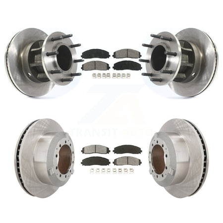 Front Rear Disc Brake Rotors And Semi-Metallic Pads Kit For Ford F-350 Super Duty K8S-103814