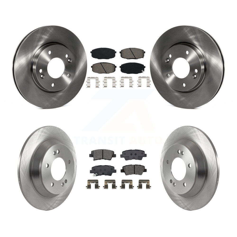 Front Rear Brake Rotor Semi-Metallic Pad Kit For Hyundai Kona With Electric Parking K8S-103823