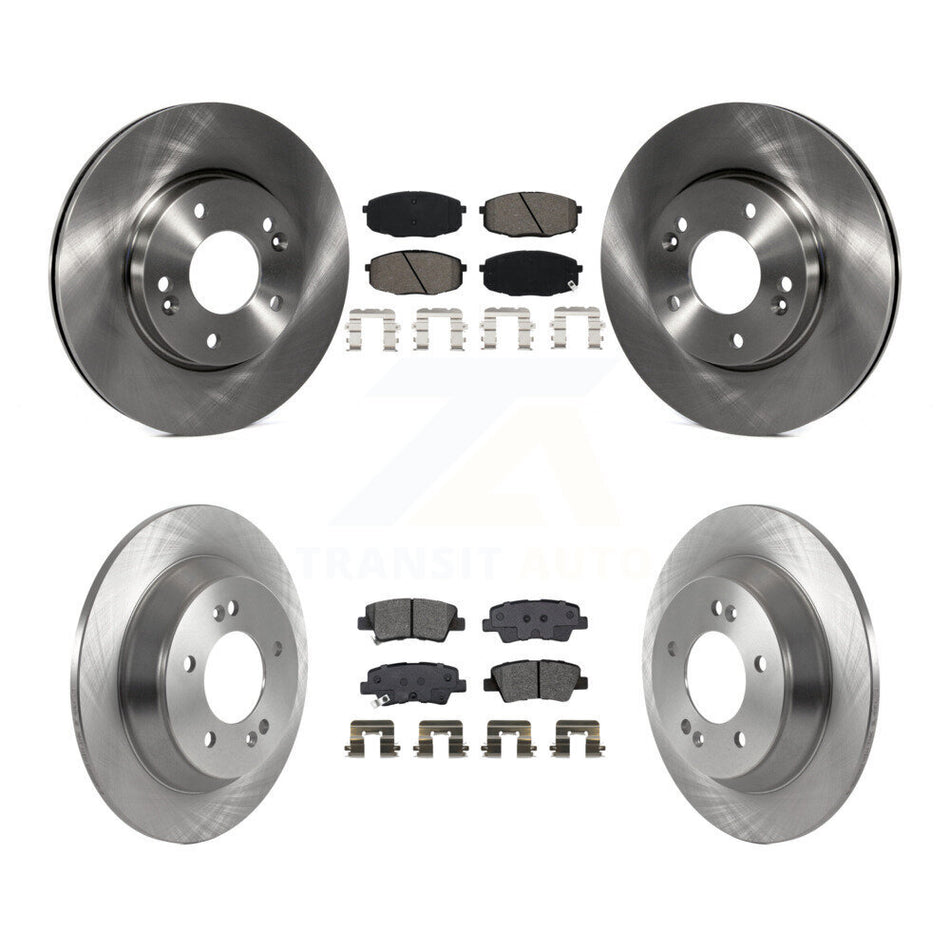 Front Rear Brake Rotor Semi-Metallic Pad Kit For Hyundai Kona With Electric Parking K8S-103823