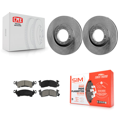 Front Brake Rotors & Semi-Metallic Pad Kit For 1992-1993 Cadillac Commercial Chassis 5.7L K8S-103825