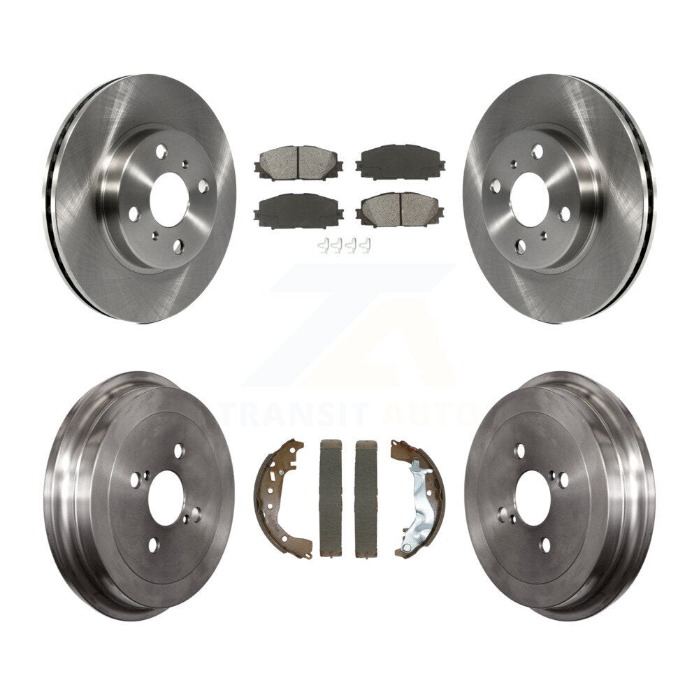 Front Rear Disc Brake Rotors Semi-Metallic Pads And Drum Kit For Toyota Yaris K8S-103830