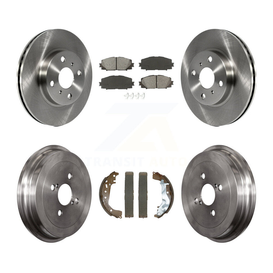 Front Rear Disc Brake Rotors Semi-Metallic Pads And Drum Kit For Toyota Yaris K8S-103830