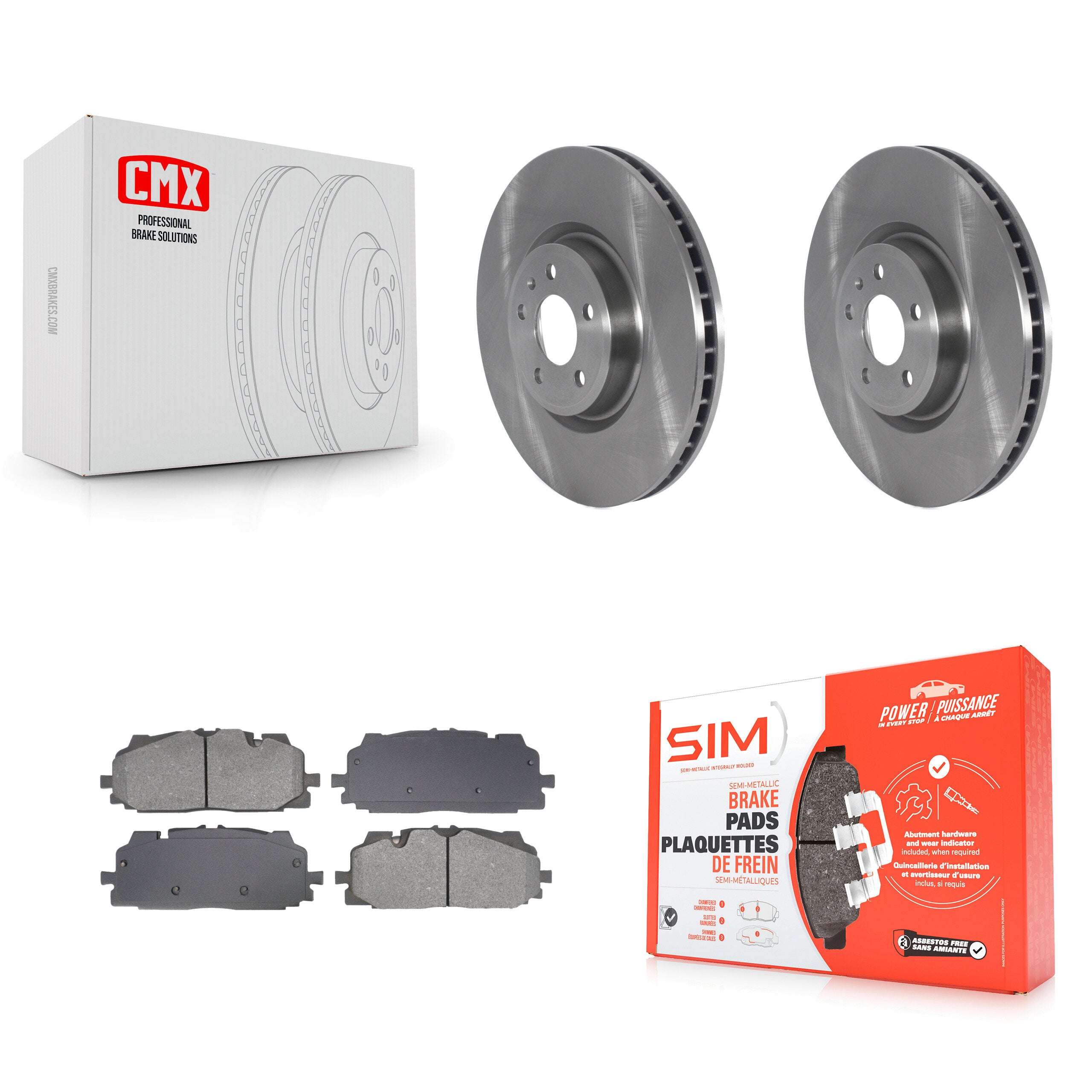 Front Disc Brake Rotors And Semi-Metallic Pads Kit For Audi Q7 SQ5 S5 S4 Sportback K8S-103838