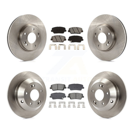 Front Rear Disc Brake Rotors And Semi-Metallic Pads Kit For Hyundai Santa Fe Kia Sorento K8S-103839