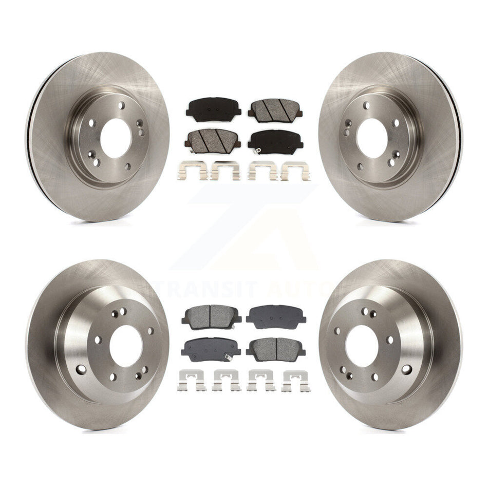 Front Rear Disc Brake Rotors And Semi-Metallic Pads Kit For Hyundai Santa Fe Kia Sorento K8S-103839