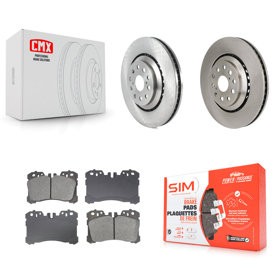 Front Disc Brake Rotors And Semi-Metallic Pads Kit For Lexus LS460 LS500 LS600h LS500h K8S-103843