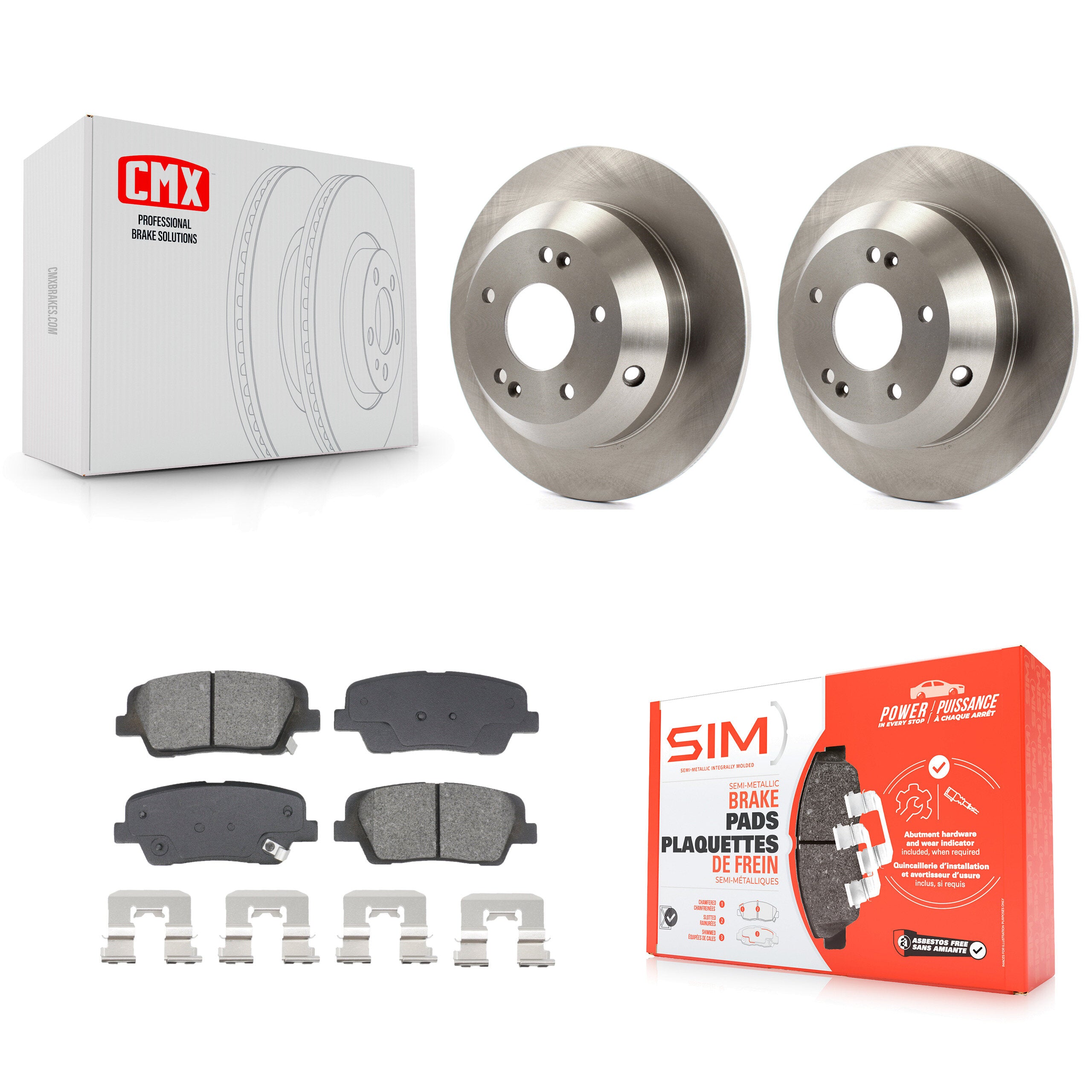 Rear Disc Brake Rotor And Semi-Metallic Pad Kit For Hyundai Santa Fe Sport Kia Sorento XL K8S-103844