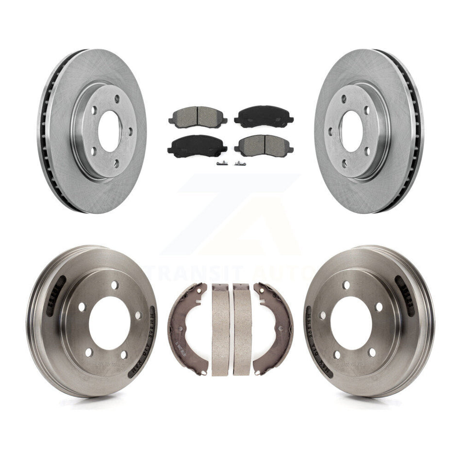 Front Rear Disc Brake Rotors Semi-Metallic Pads And Drum Kit For Mitsubishi Lancer K8S-103845