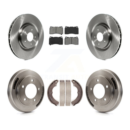 Front Rear Disc Brake Rotors Semi-Metallic Pads And Drum Kit For Mitsubishi Lancer K8S-103846