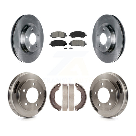 Front Rear Brake Rotor Semi-Metallic Pad And Drum Kit For 2008-2009 Mitsubishi Lancer GTS K8S-103847