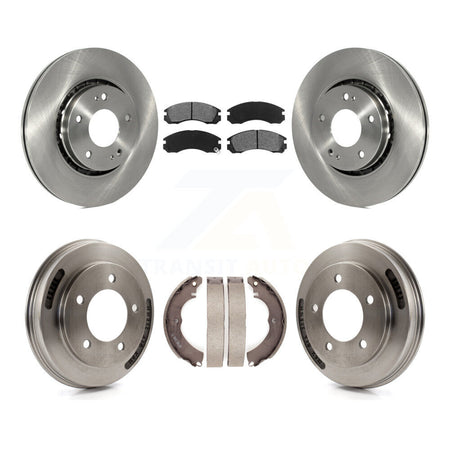 Front Rear Brake Rotor Semi-Metallic Pad & Drum Kit For 2009 Mitsubishi Lancer From 04 09 K8S-103848