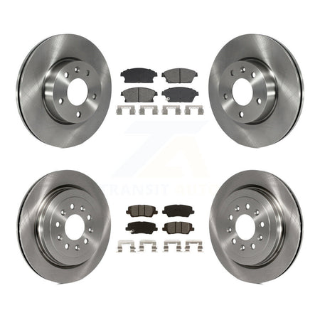Front Rear Disc Brake Rotors And Semi-Metallic Pads Kit For Cadillac ATS K8S-103858