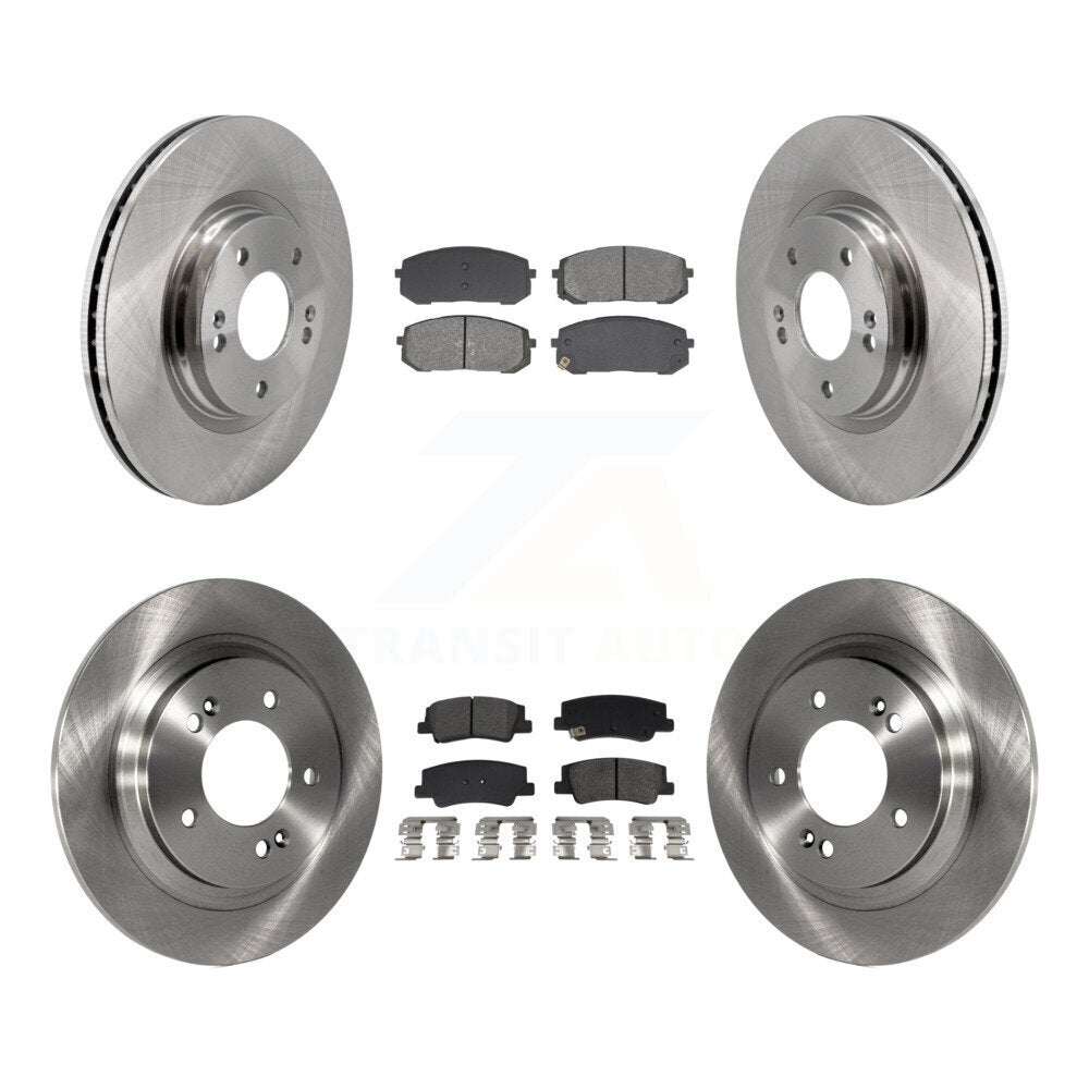 Front Rear Disc Brake Rotors And Semi-Metallic Pads Kit For Hyundai Sonata Kia Niro EV K5 K8S-103866