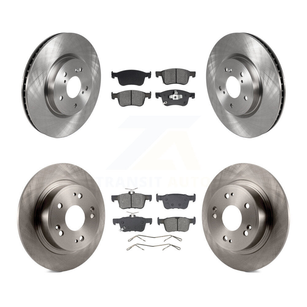 Front Rear Disc Brake Rotors And Semi-Metallic Pads Kit For Honda Accord K8S-103869