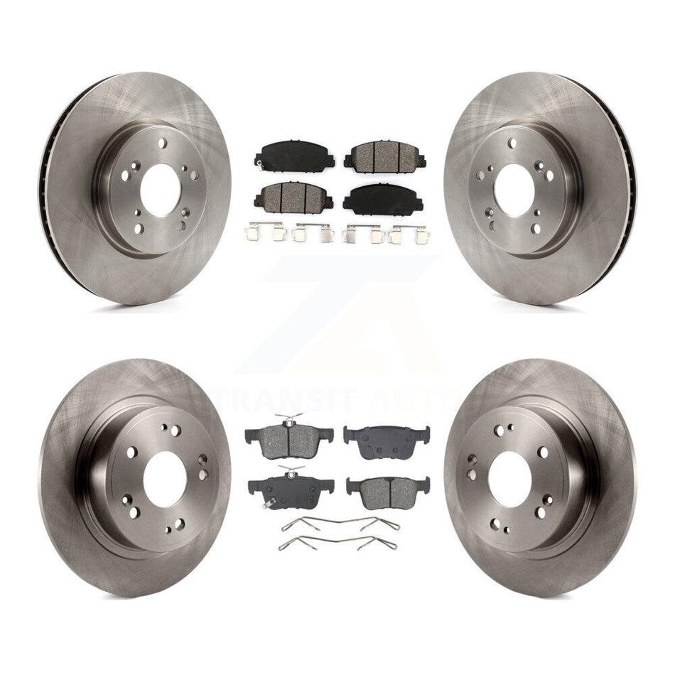 Front Rear Disc Brake Rotors And Semi-Metallic Pads Kit For Honda Accord K8S-103870