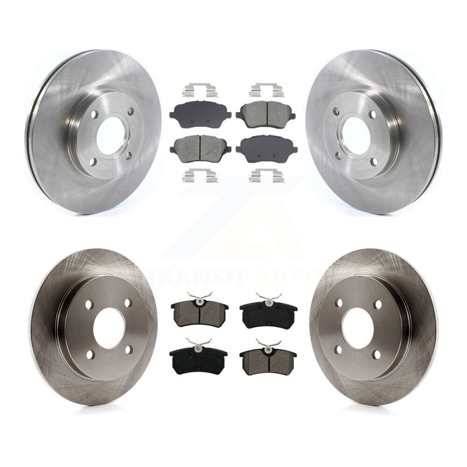 Front Rear Disc Brake Rotors And Semi-Metallic Pads Kit For 2014-2019 Ford Fiesta ST K8S-103872