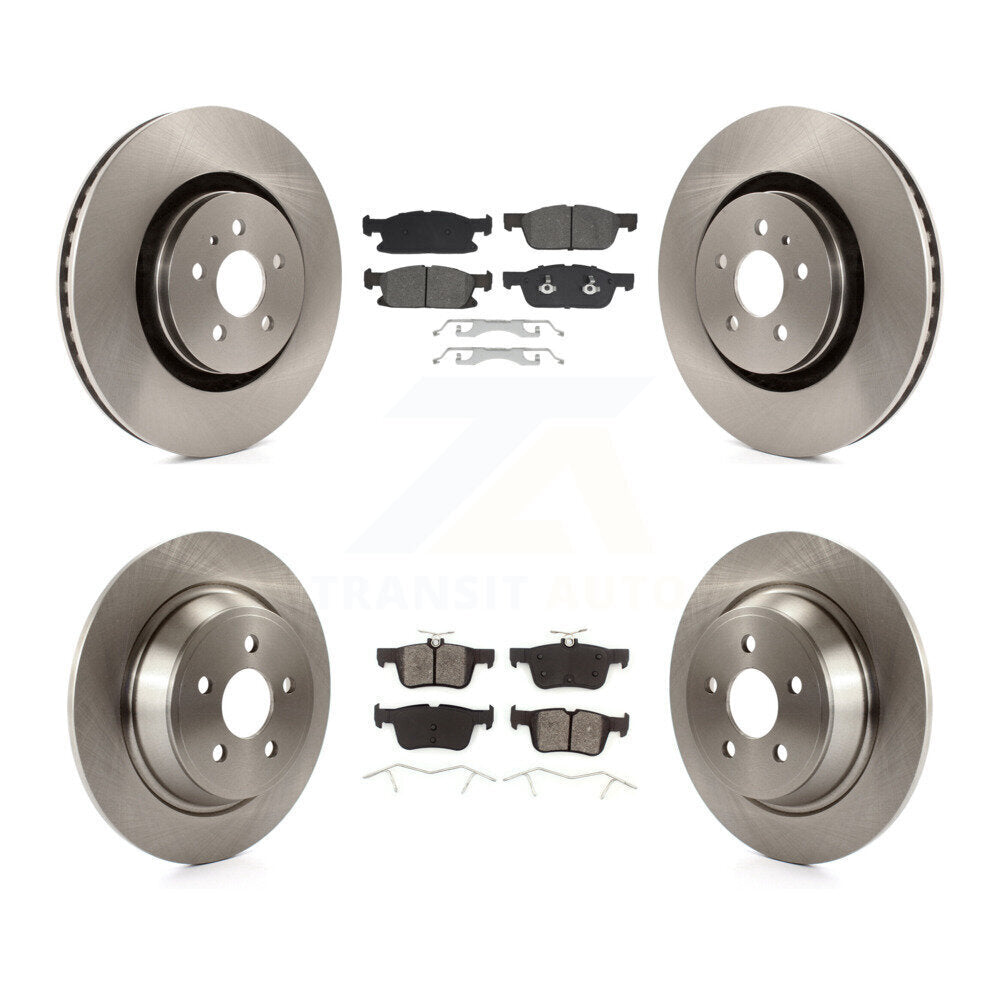 Front Rear Disc Brake Rotor Semi-Metallic Pad Kit For Ford Fusion Lincoln MKZ Continental K8S-103886