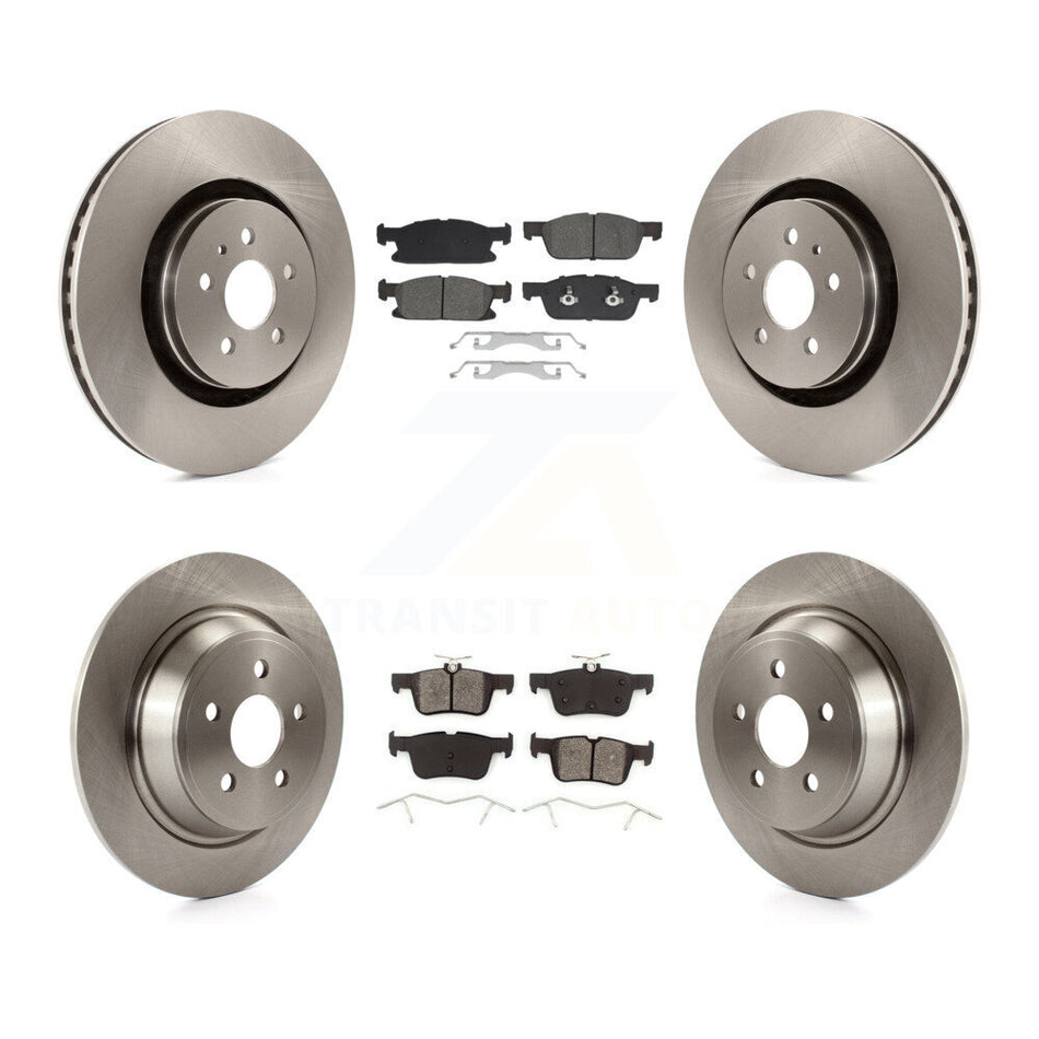 Front Rear Disc Brake Rotor Semi-Metallic Pad Kit For Ford Fusion Lincoln MKZ Continental K8S-103886