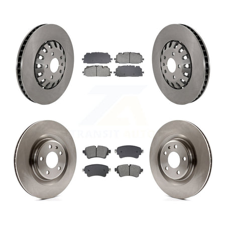 Front Rear Disc Brake Rotors And Semi-Metallic Pads Kit For Audi A6 Quattro A7 Sportback K8S-103890