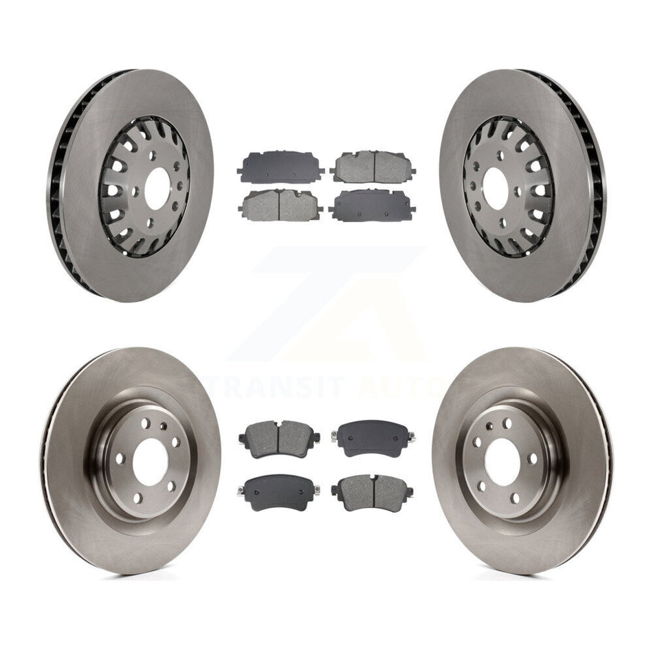 Front Rear Disc Brake Rotors And Semi-Metallic Pads Kit For Audi A6 Quattro A7 Sportback K8S-103890