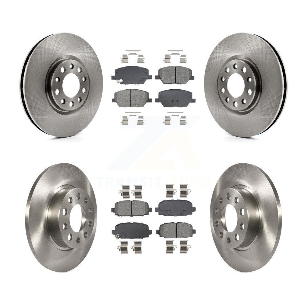 Front Rear Disc Brake Rotors And Semi-Metallic Pads Kit For Jeep Compass K8S-103892