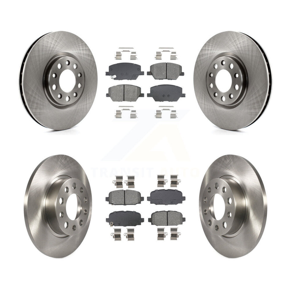 Front Rear Disc Brake Rotors And Semi-Metallic Pads Kit For Jeep Compass K8S-103892