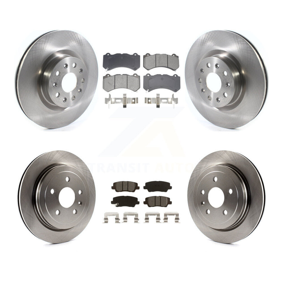 Front Rear Disc Brake Rotors And Semi-Metallic Pads Kit For Cadillac CTS K8S-103893