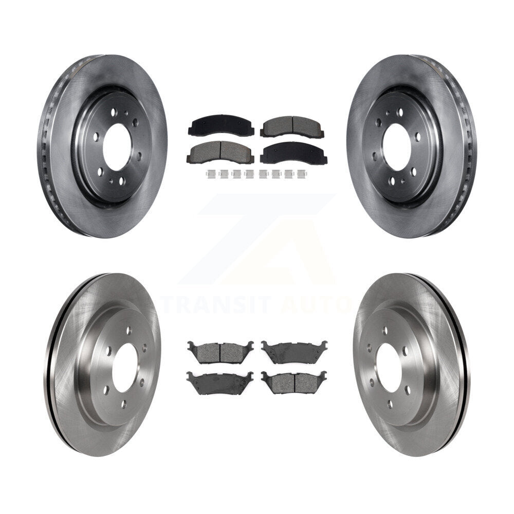Front Rear Brake Rotors Semi-Metallic Pad Kit For Ford F-150 Expedition Lincoln Navigator K8S-103900