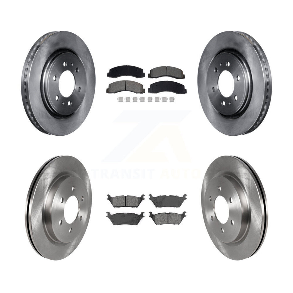 Front Rear Brake Rotors Semi-Metallic Pad Kit For Ford F-150 Expedition Lincoln Navigator K8S-103900