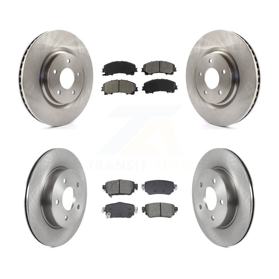 Front Rear Brake Rotor Semi-Metallic Pad Kit For Nissan Rogue With Electric Parking K8S-103903
