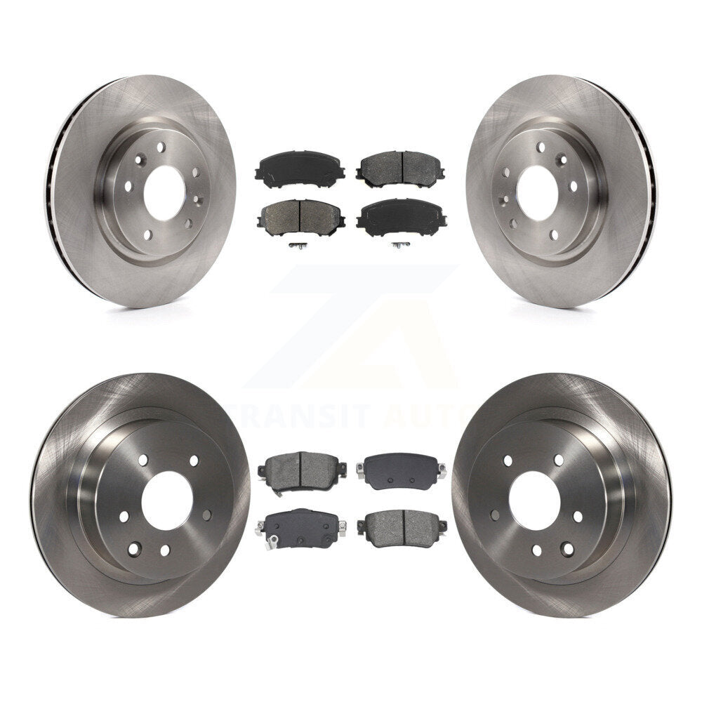 Front Rear Disc Brake Rotors And Semi-Metallic Pads Kit For 2019 Nissan Rogue Sport S K8S-103904