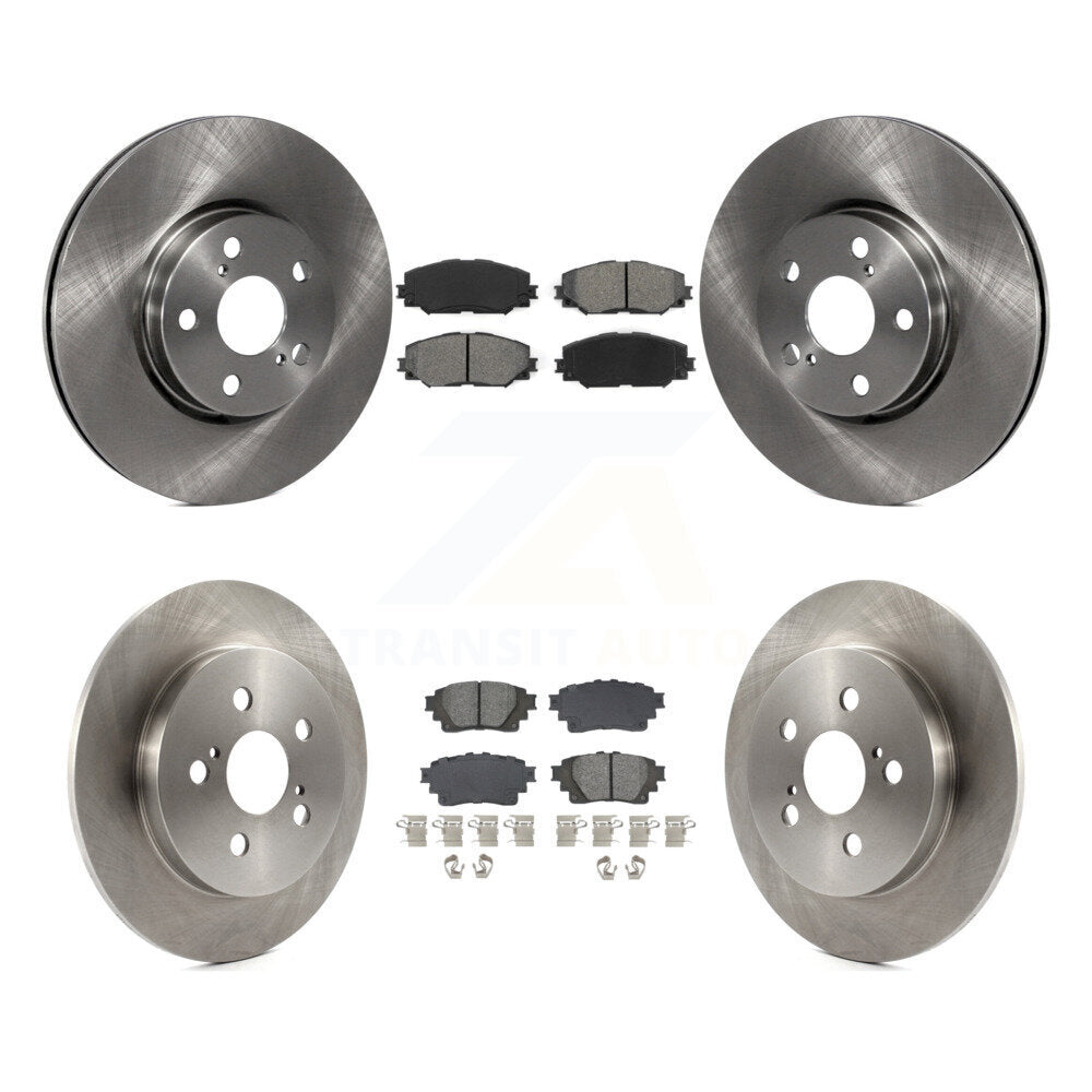 Front Rear Disc Brake Rotors And Semi-Metallic Pads Kit For 2019 Toyota Corolla 1.8L K8S-103905