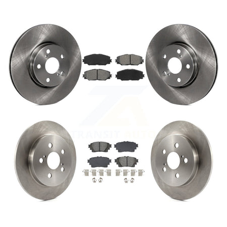 Front Rear Disc Brake Rotors And Semi-Metallic Pads Kit For 2019 Toyota Corolla 1.8L K8S-103905
