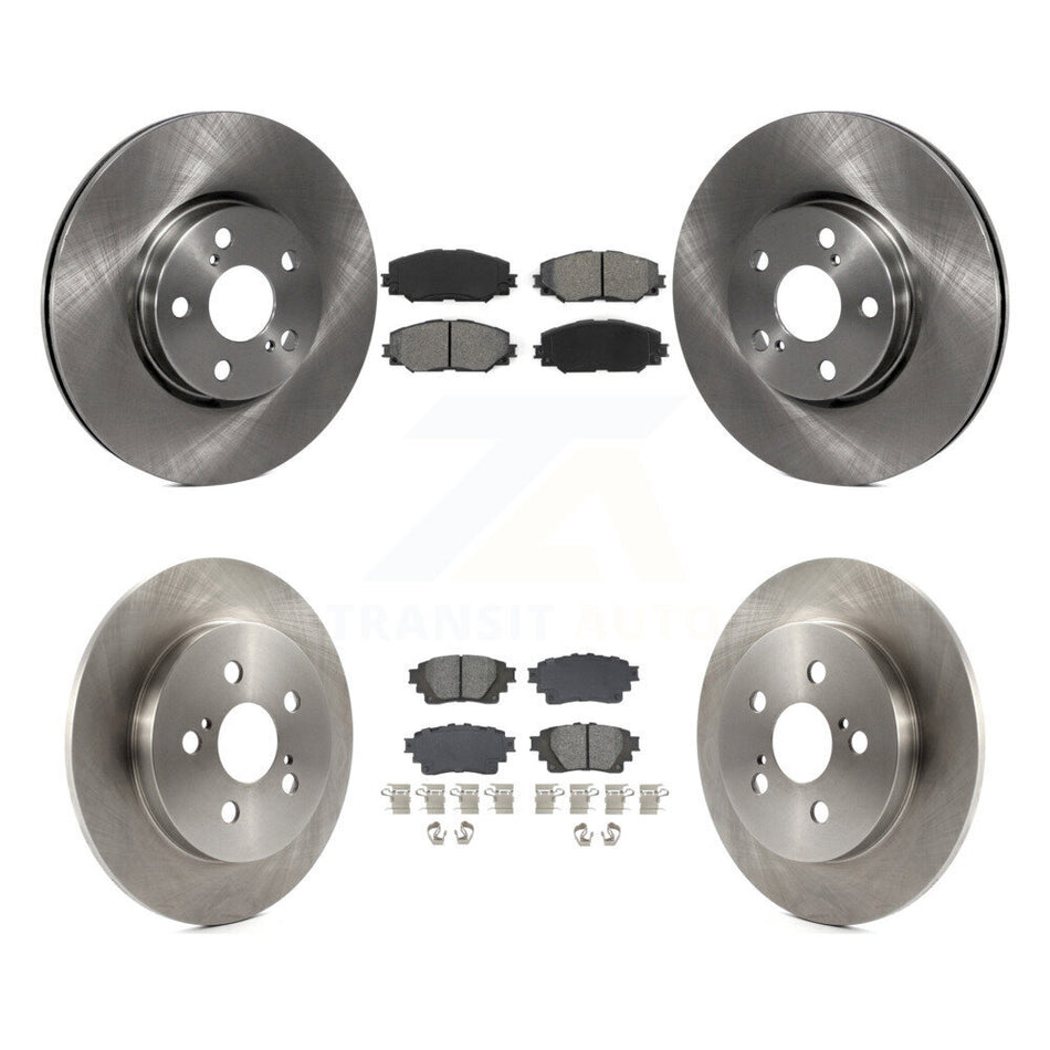 Front Rear Disc Brake Rotors And Semi-Metallic Pads Kit For 2019 Toyota Corolla 1.8L K8S-103905