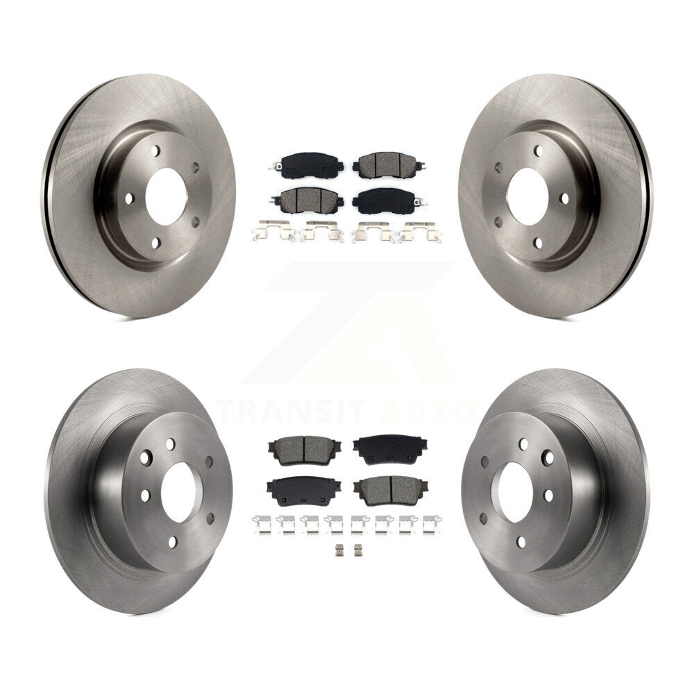 Front Rear Brake Rotors Semi-Metallic Pad Kit For Nissan Altima With Manual Parking K8S-103910